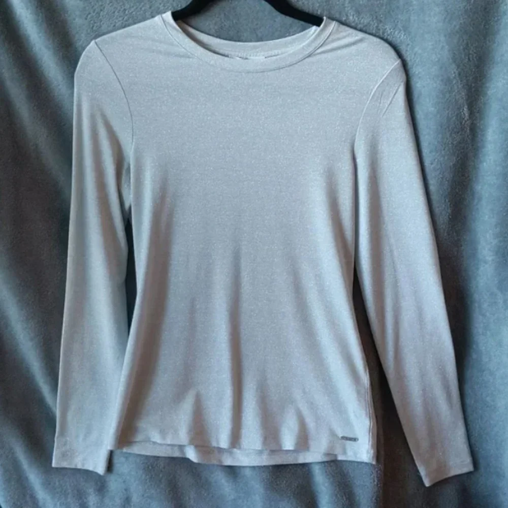CK Sparkley Silver Long Tee-shirt - Picture 1 of 3